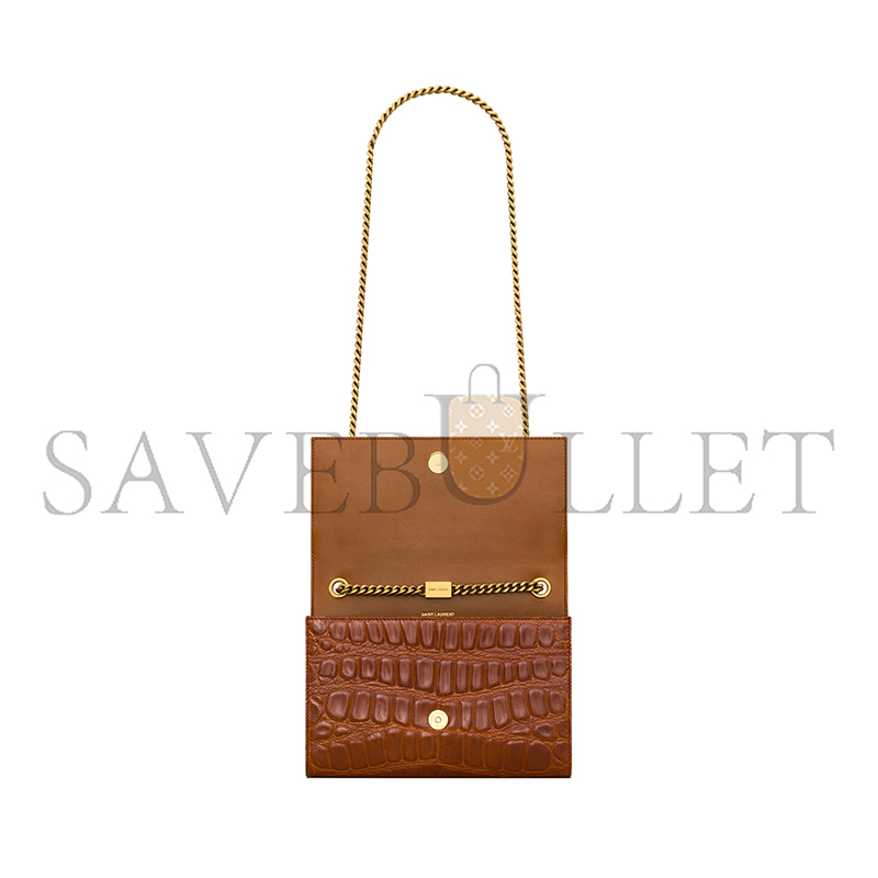 YSL NEW KATE SMALL IN CROCODILE EMBOSSED LEATHER 8515042US0W2547 (20*13*5cm) YSL NEW KATE SMALL IN CROCODILE EMBOSSED LEATHER 8515042US0W2547 (20*13*5cm)